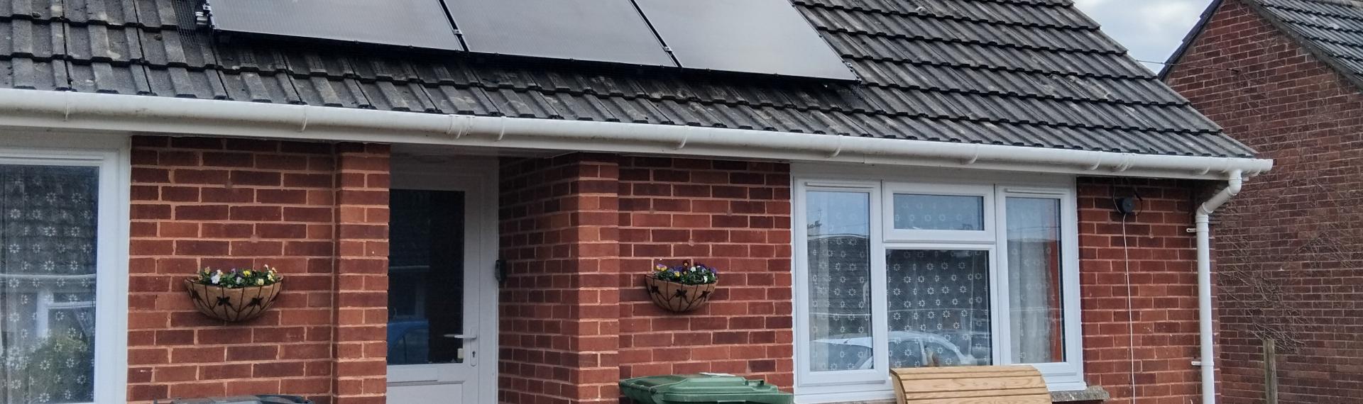 Solar panels on one of our customers home