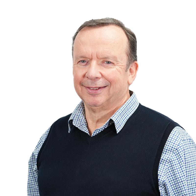 Geoff Fox; dark haired man with black jumper; Board Member